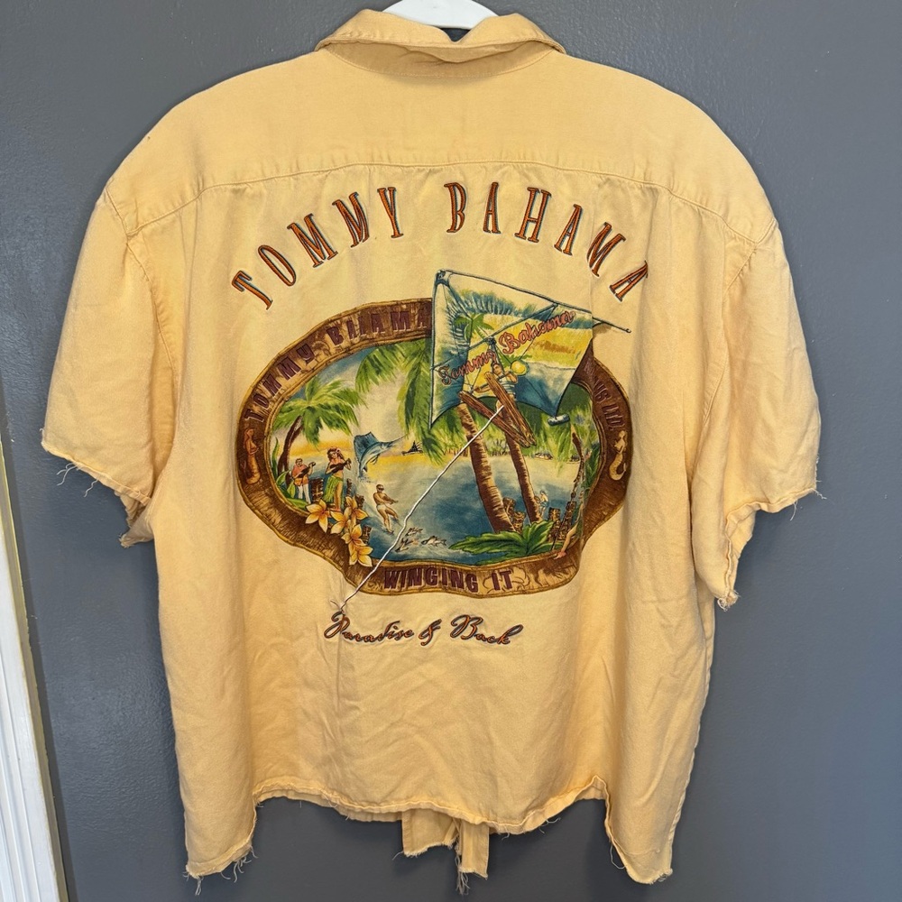 Tommy Bahama Men's Casual Yellow Shirt